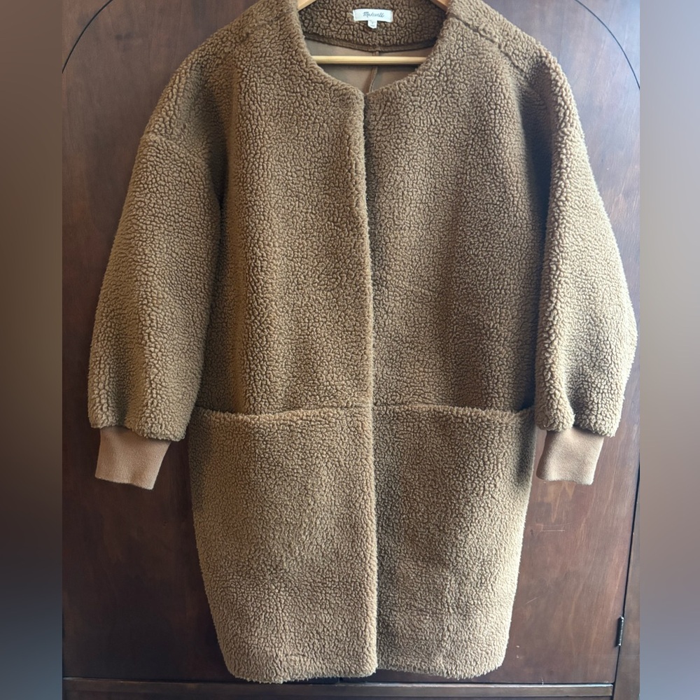 Madewell Women's Brown Sherpa Coat - S